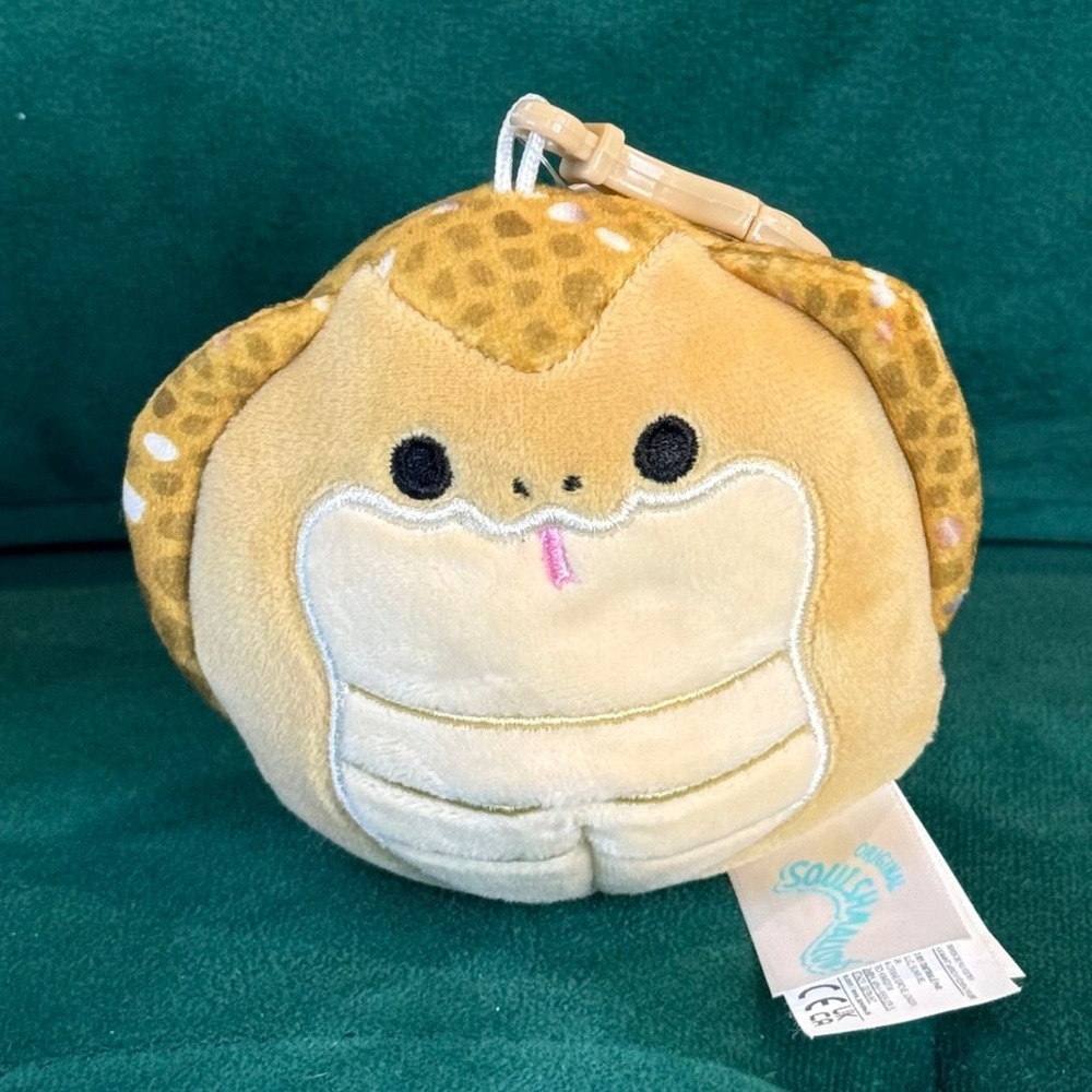 Squishmallows Hectico Cobra Plush Stuffed Animal Snake Tan Gold Details 6.7.2021
